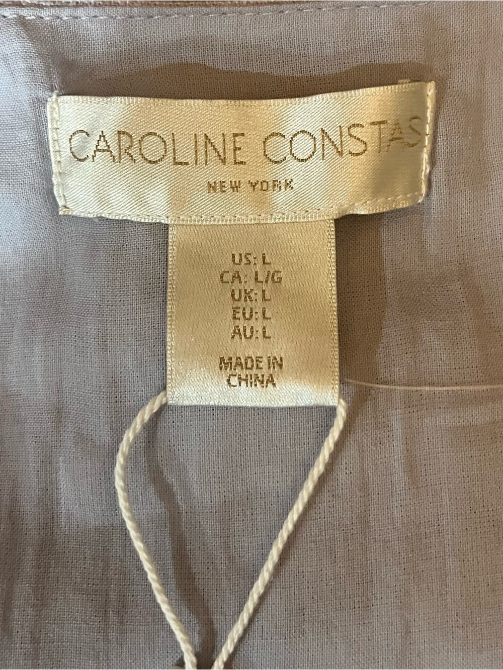 Caroline Constas Purple Floral Linen Maxi Dress Size L Large NWT - Picture 7 of 8